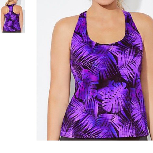 Swimsuits For All Other - Nwt Racer Back Sporty Tankini Top Swimsuits For All